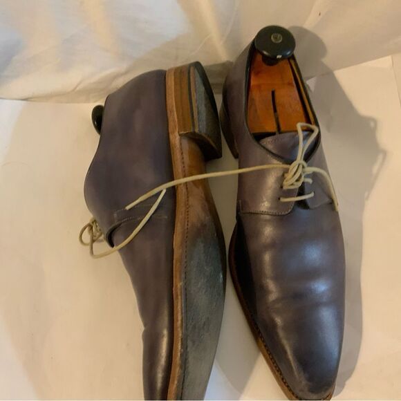 Carlos Santos Mens Dress Shoes 9 Distressed purple Leather main image 8